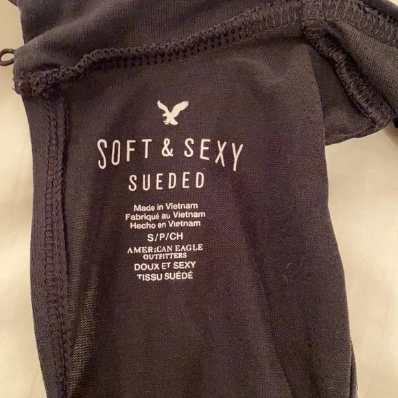 American eagle soft & sexy sueded Sleeveless gray top size small - Picture 4 of 4